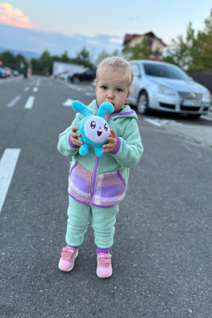 Set Hanorac cu Fermoar+Pantalon din lana - Mint [3]