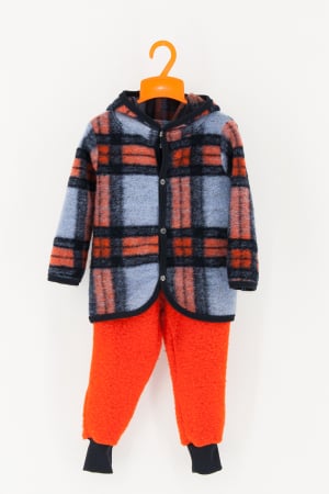 Compleuri din Lână - Set Hanorac+Pantalon din lana - Orange Bleo