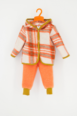 Set Hanorac+Pantalon din lana - Portocaliu [1]