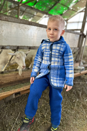 Set Hanorac+Pantalon din lana -Albastru [1]