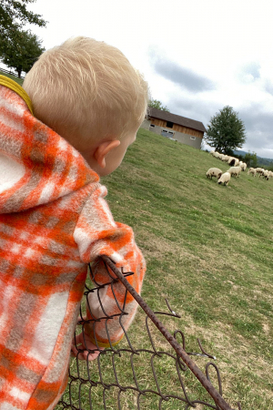 Set Hanorac+Pantalon din lana - Portocaliu [4]