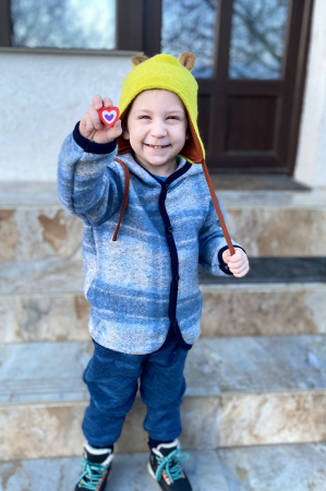 Set Hanorac+Pantalon din lana -Bleo/Turqoise [0]