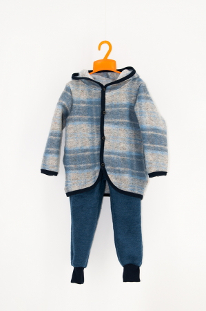 Set Hanorac+Pantalon din lana -Bleo/Turqoise [1]