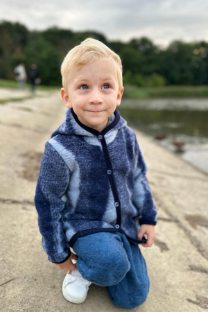 Set Hanorac+Pantalon din lana - Bleo Stripes [1]