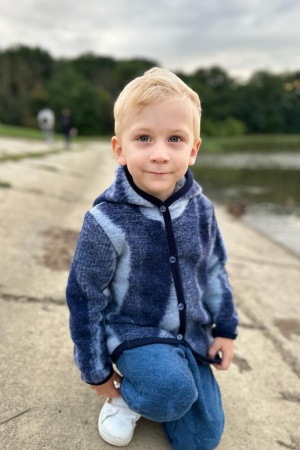 Set Hanorac+Pantalon din lana - Bleo Stripes [3]