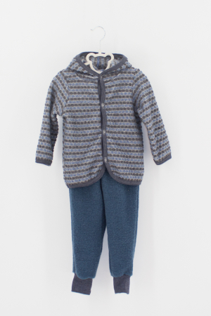 Compleuri din Lână - Set Hanorac+Pantalon din lana -Bleo / Gri