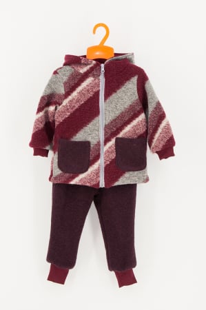 Back To Wool - Set Jacheta+Pantalon din lana - Visiniu