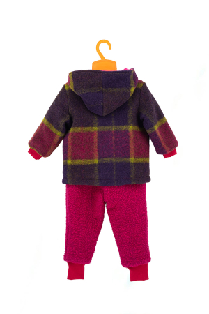 Set Jachetă și Pantalon din Lână Fucsia Mix pentru Copii - H. Bebe [2]