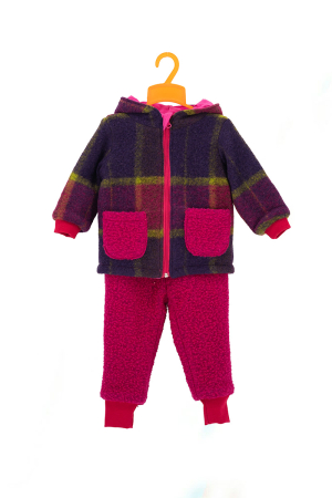 Set Jachetă și Pantalon din Lână Fucsia Mix pentru Copii - H. Bebe [1]