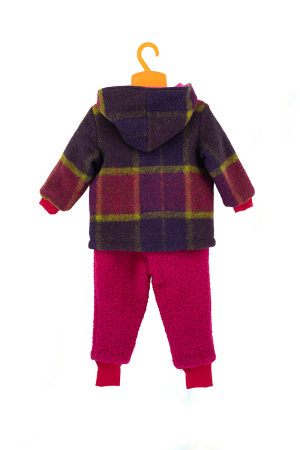 Set Jachetă și Pantalon din Lână Fucsia Mix pentru Copii - H. Bebe [3]