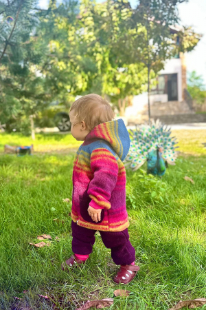 Set Jacheta+Pantalon din lana -Curcubeu [1]