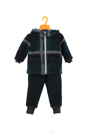 Set Jachetă și Pantalon din Lână Kaki Mix pentru Copii - H. Bebe [1]