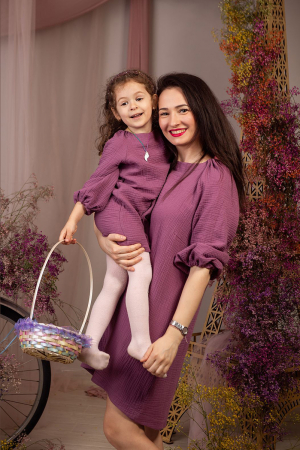 Set Rochițe Asimetrice,  din muselina -Mov [2]