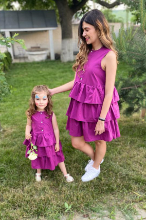 Set Rochite Volane cu volane suprapuse Violet [1]