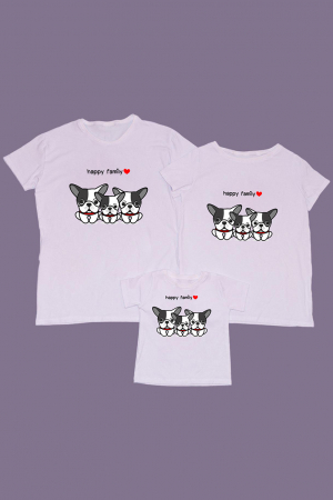 Tricouri - Set Tricouri Familie Dogs