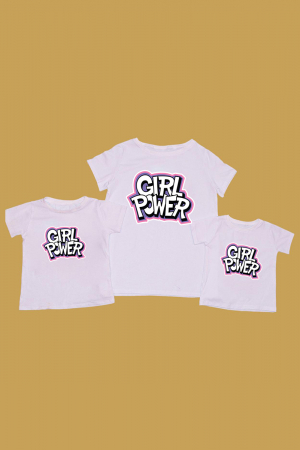 Seturi Familie - Set Tricouri mama - 2 copii Girl Power