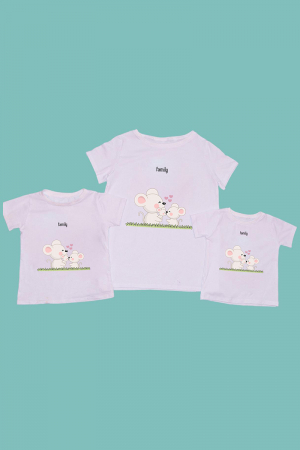 Seturi Familie - Set Tricouri mama - 2 copii Soricei
