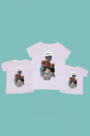 Seturi Familie - Set Tricouri mama - 2 copii Mom of Boys