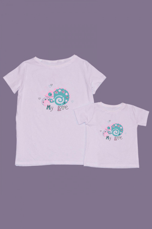 De vară - Set Tricouri Mama Cameleon Love