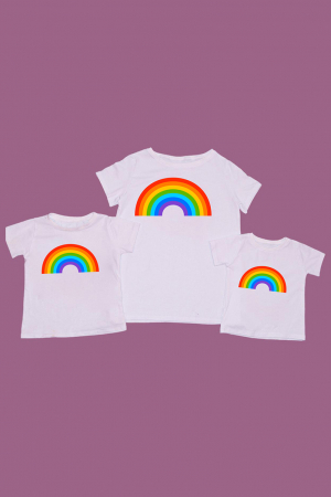 Set tricouri mama - 2 copii Curcubeu [0]