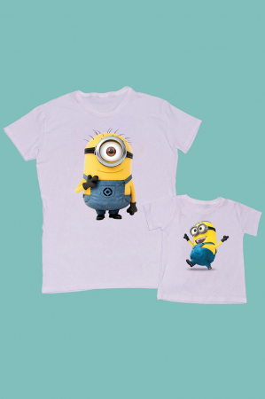 Seturi Familie - Set Tricouri Tata Copil Minions
