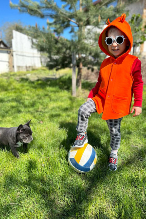 Vestă din Bumbac -Ursulet Portocaliu [0]