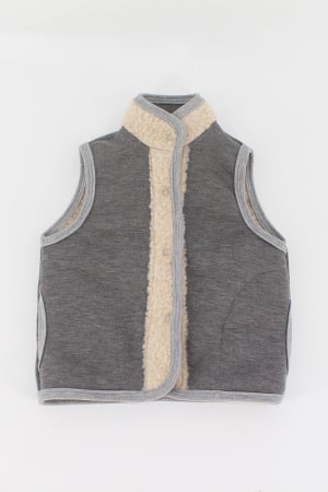 Back To Wool - Vestă din lână  Sherpa - Gri
