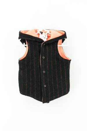 Veste din Lână - Vestă din lână -Negru/ Somon