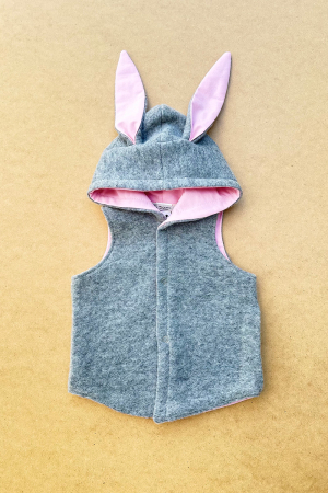 Veste din Lână - Vesta din lana fiarta - Light Grey - Iepuras