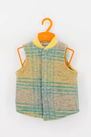 Veste din Lână - Vestă din lână fiartă -Tunica Lime