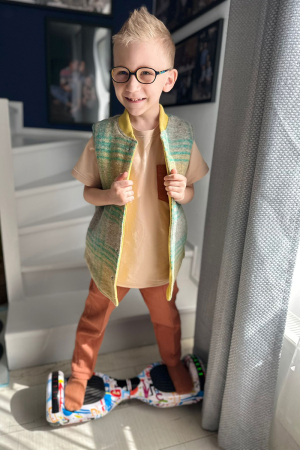 Veste din Lână - Vestă din lână fiartă -Tunica Lime