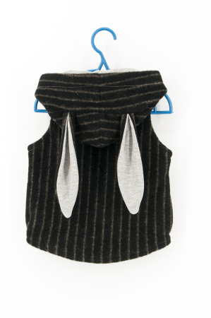 Veste din Lână - Vestă din lână -Gri Dungi