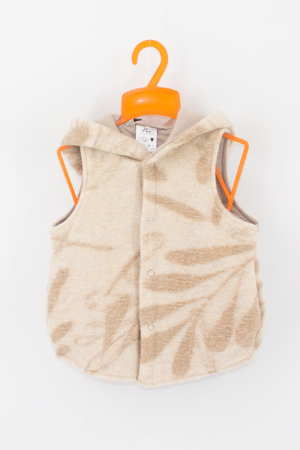 Veste din Lână - Vestă din lână - Bej Sclipici