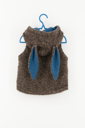 Veste din Lână - Vesta Iepuras din lana fiarta - Brown