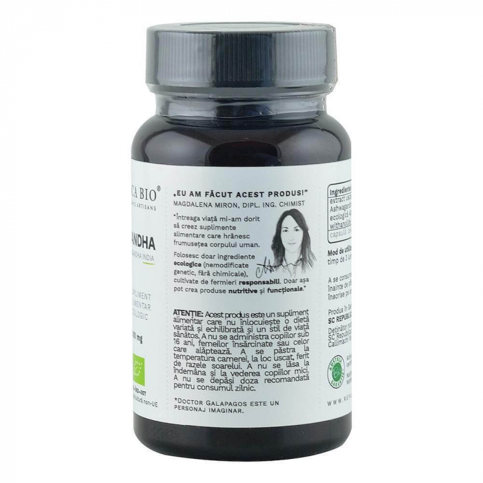 Ashwagandha Ecologica din India (400 mg) - extract 5% Republica BIO, 60 capsule [3]