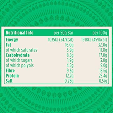 Baton Proteic Keto cu Ciocolata, Menta si Arahide, PULSIN, 50g [2]