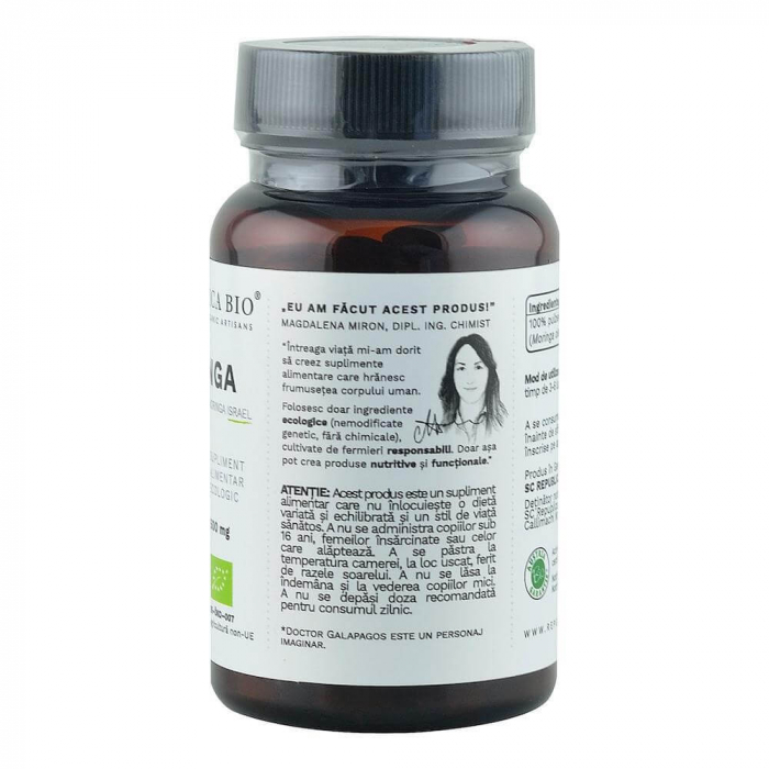 Moringa Ecologica din Israel (500 mg) Republica BIO, 120 tablete [2]