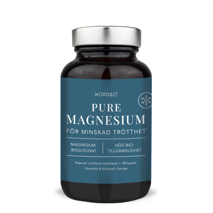 NORDBO Pure Magneziu - Bisglicinat de Magneziu - Vegan - 180 capsule [1]