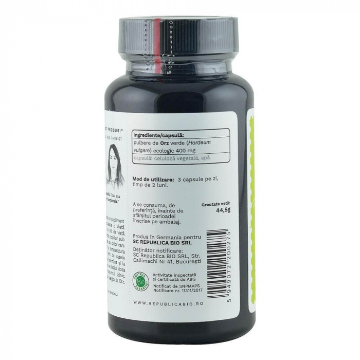 Orz Verde Ecologic din Germania (400 mg) Republica BIO, 90 capsule [2]