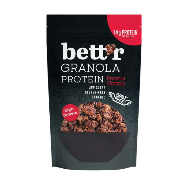 Granola cu Arahide, Cacao si Proteine Vegetale, Bio, 300g [2]
