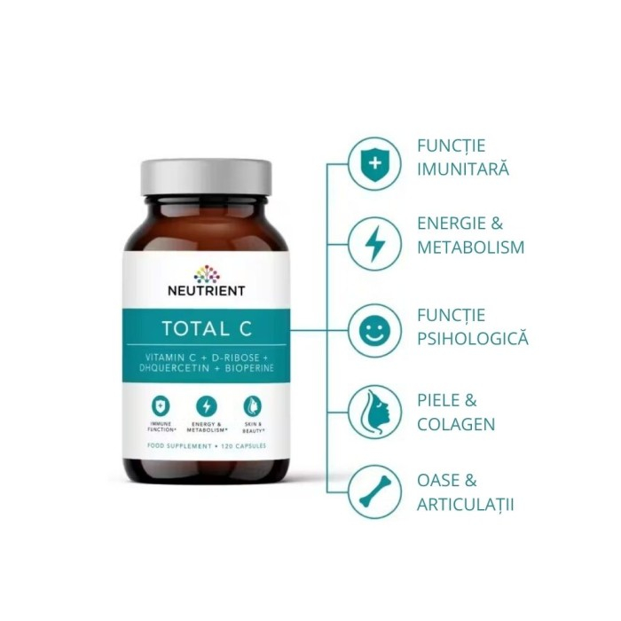 Total C Formula cu 5 tipuri de vitamina C (120 capsule), Neutrient [2]