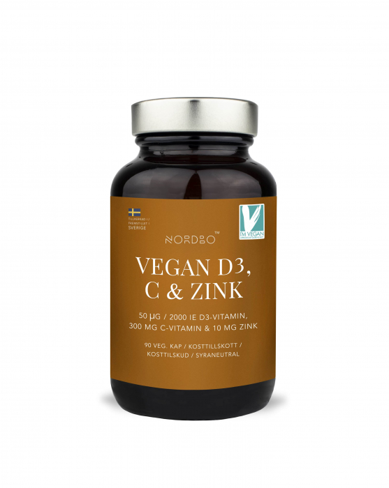 Vitamina D3, C & Zinc , NORDBO, Vegan, 90 capsule [2]