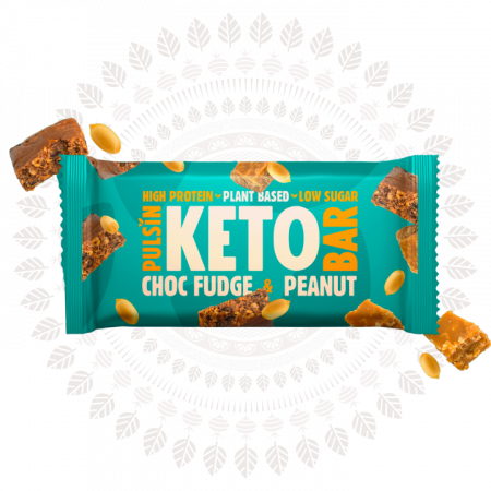 Batoane Proteice - Baton Proteic Keto cu Ciocolata si Arahide, Pulsin, 50g