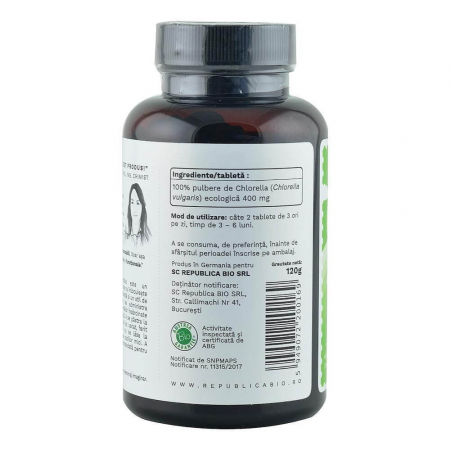 Chlorella bio de Hawaii (400 mg) Republica BIO, 300 tablete (120 g) [2]
