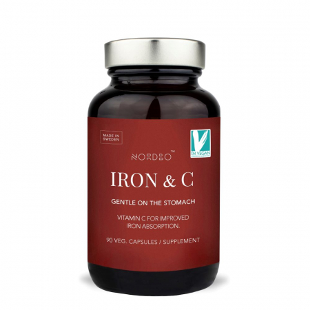 Promotii - NORDBO Vitamina C & Fier - 90 capsule