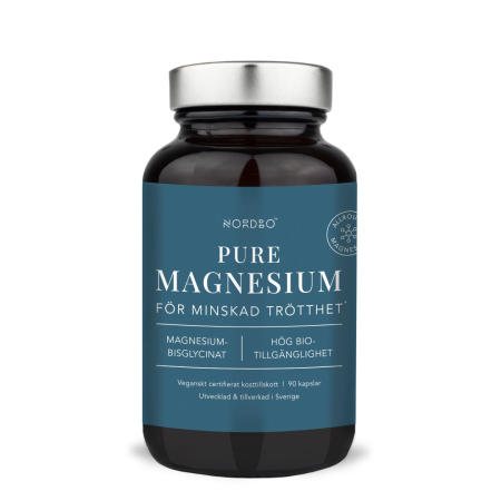 Vitamine si Minerale - NORDBO Pure Magneziu - Bisglicinat de Magneziu - 90 capsule