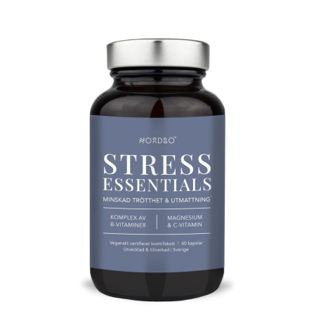 Vitamine si Minerale - NORDBO Stress Essentials - B-Complex cu Vitamina C si Magneziu – 60 capsule