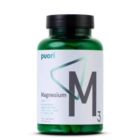 Puori M3 Complex de Magneziu, Zinc, Vitamina B6 si Acid Malic