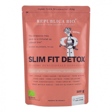 Slim Fit Detox, pulbere functionala ecologica Republica BIO, 200 g [0]