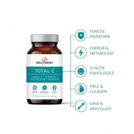 Total C Formula cu 5 tipuri de vitamina C (120 capsule), Neutrient [1]